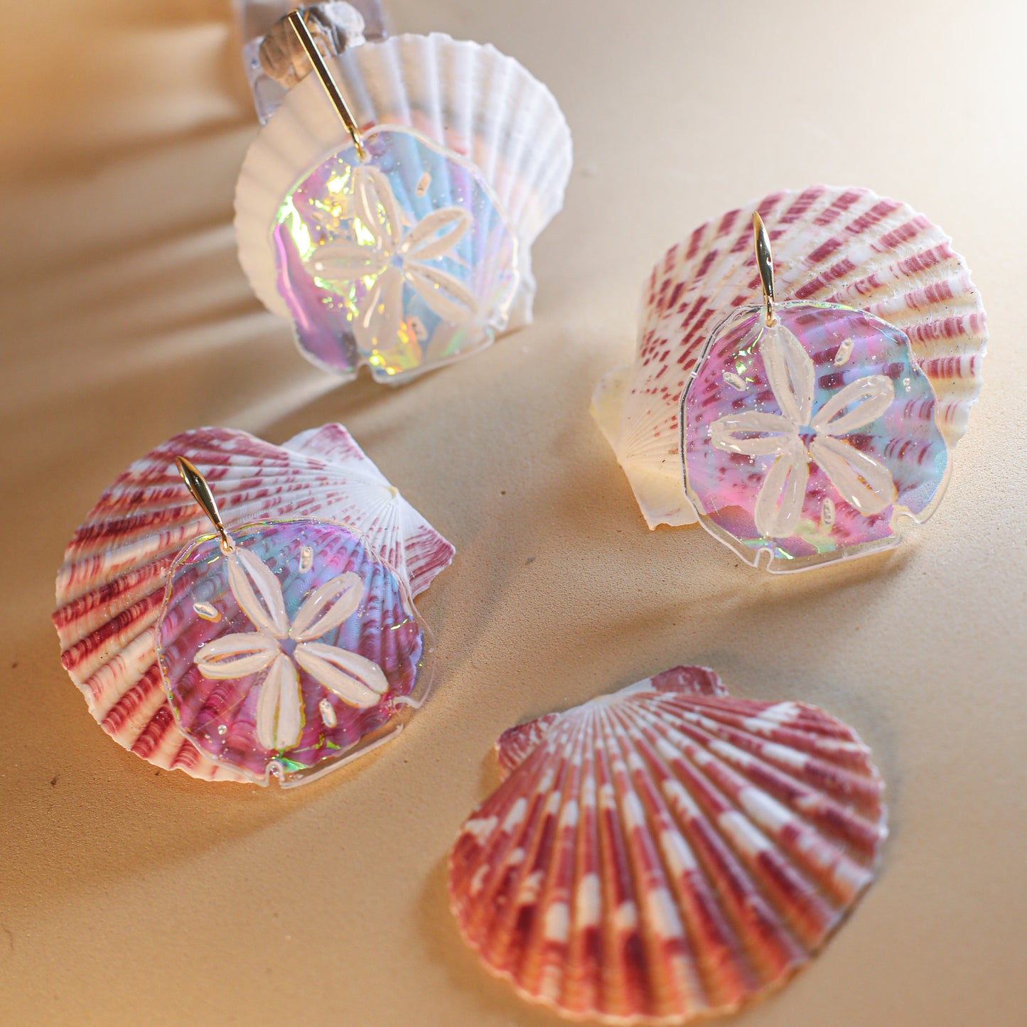 Holo Sand Dollar Dangles