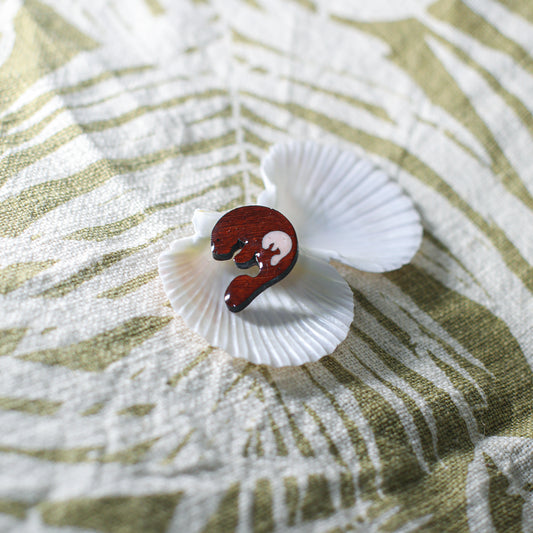 Manatee Hardwood Lapel Pins