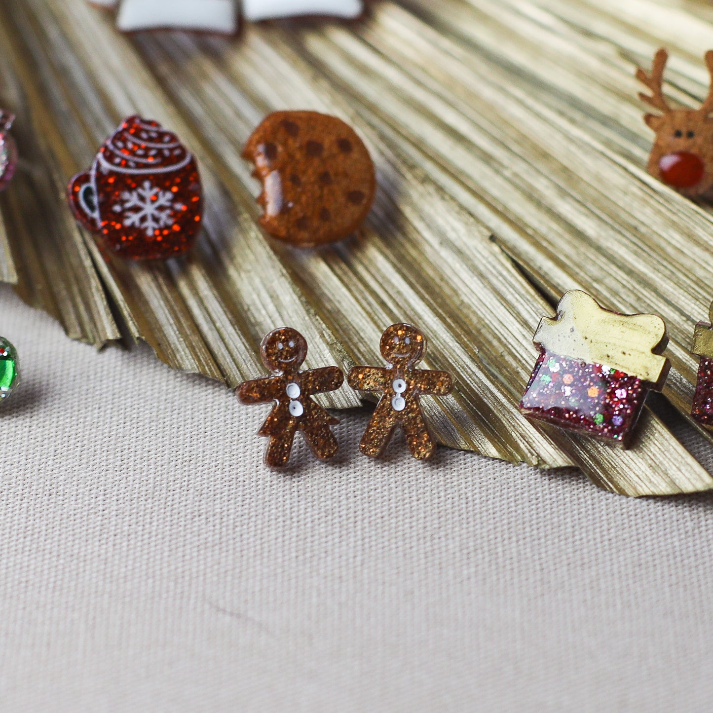 Gingerbread Couple Studs