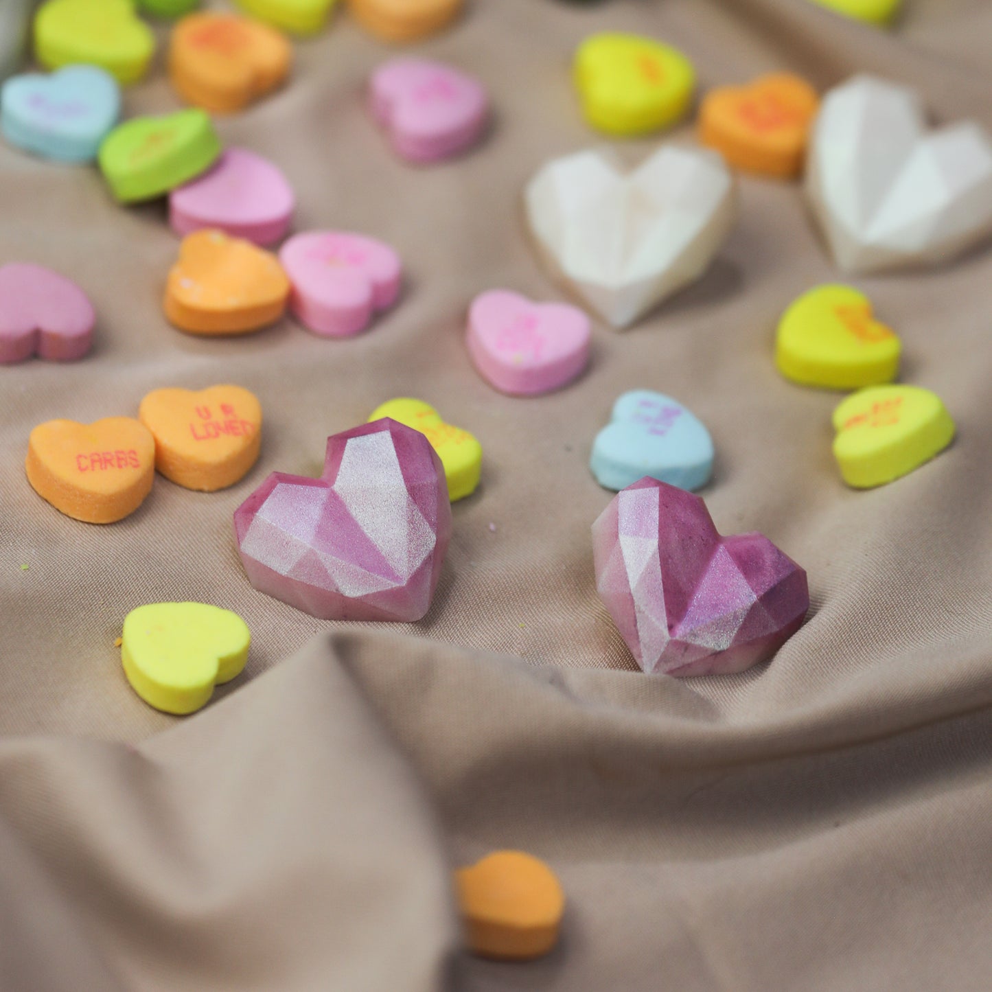 3D Heart Studs