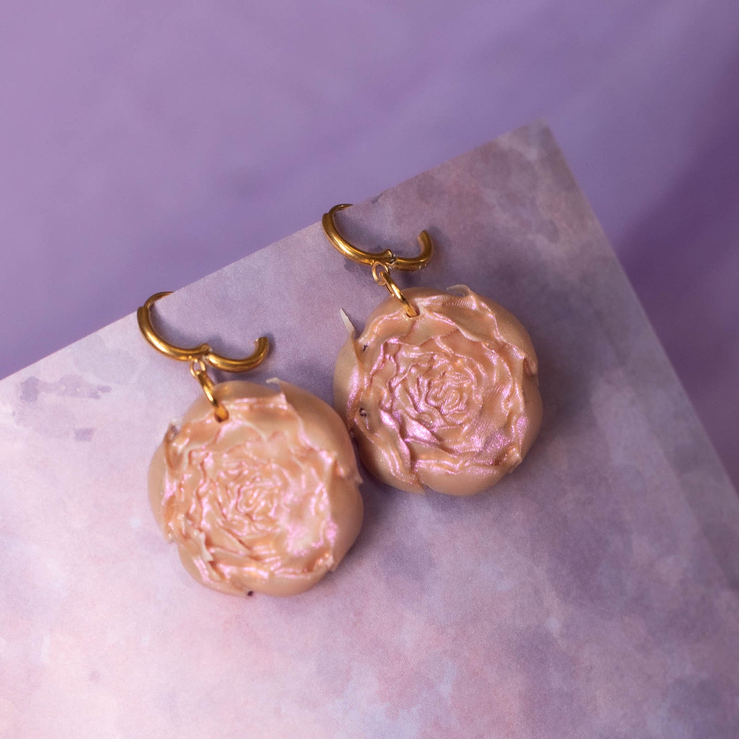 Pearled Floral Dangles