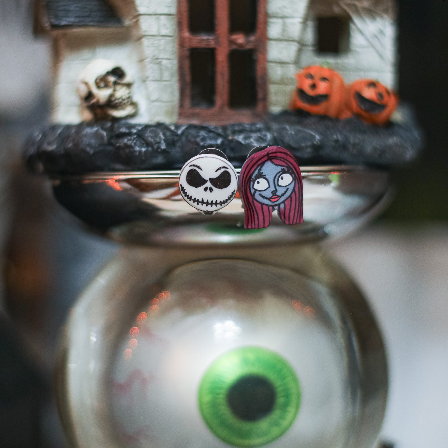 Jack & Sally Skellington Bold Stud
